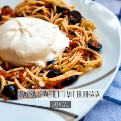 Burrata mit Salsa-Spaghetti